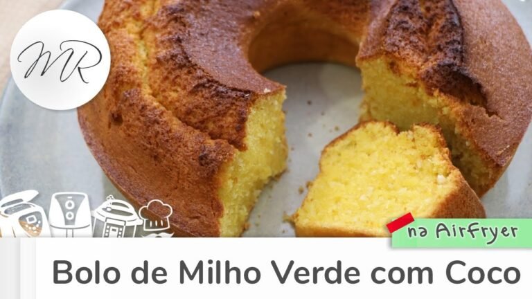 Bolo de Milho Verde com Coco na Air Fryer: Fofinho e Fácil