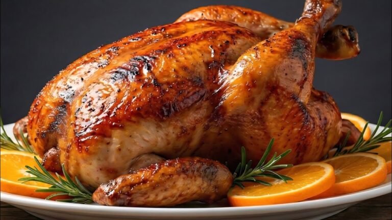 Como Fazer Frango Assado Recheado de Natal com Farofa de Abacaxi e Laranja