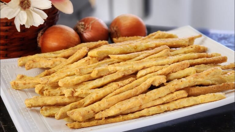 Como Fazer Palitinhos de Queijo com Cebola Crocantes e Irresistíveis