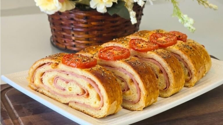 Como Fazer Rocambole de Queijo e Presunto Fácil e Econômico