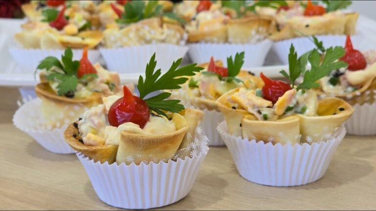 Como Fazer Cestinhas com Massa de Pastel para Festa Fácil e Crocante