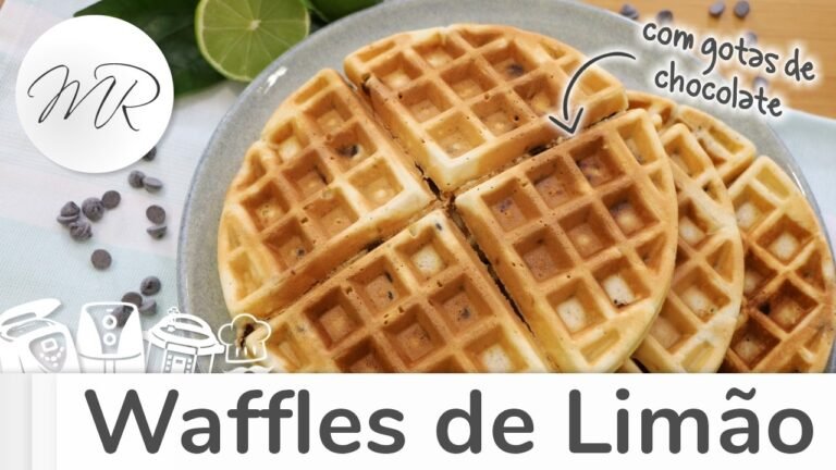 Como Fazer Waffles de Limão com Gotas de Chocolate Fofinhos e Perfeitos