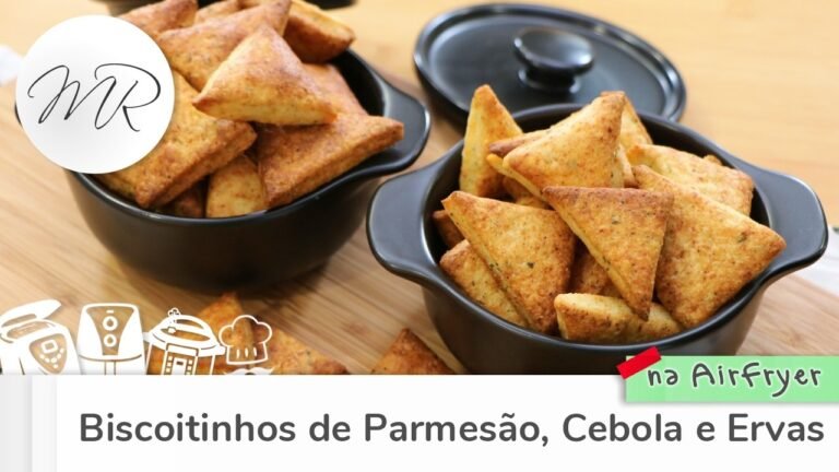 Como Fazer Biscoitinhos de Parmesão, Cebola e Ervas na AirFryer