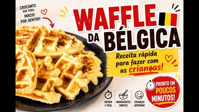 Waffle da Bélgica Caseiro e Rápido: Receita Fácil para Fazer com as Crianças