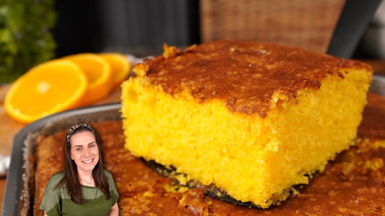 Bolo de Laranja sem Farinha e sem Leite: Fofinho e Molhadinho 