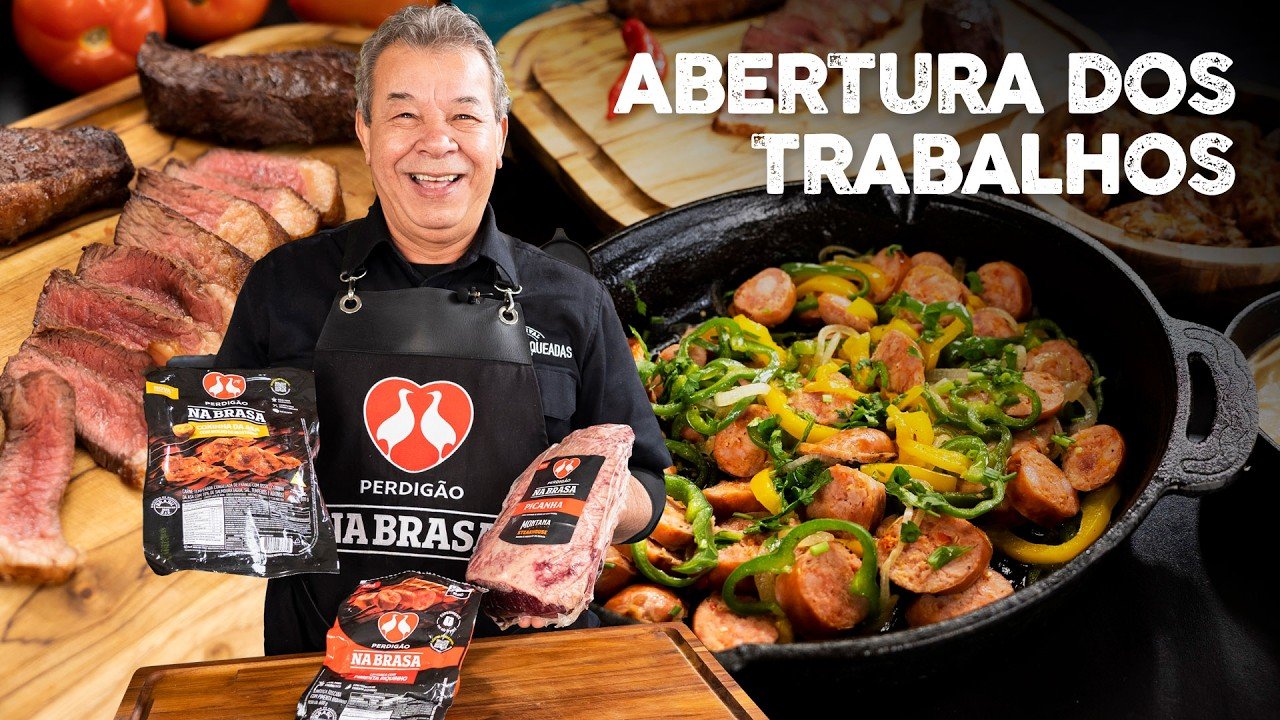 Churrasco Rápido e Completo com Picanha, Linguiça e Coxinha de Frango na Brasa 