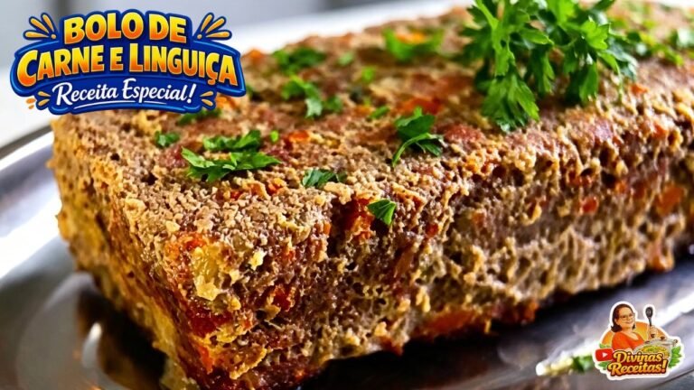 Como Fazer Bolo de Carne Moída com Linguiça Toscana, Queijo e Legumes