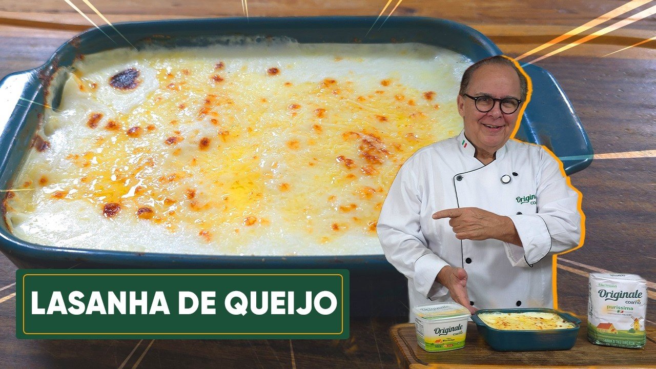 Como Fazer Lasanha de Queijo ao Molho Branco com Massa Fresca Caseira 