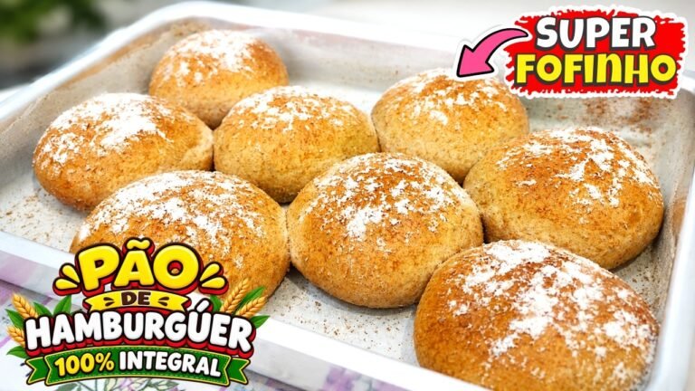 Como Fazer Pão de Hambúrguer Integral Fofinho e Macio em Casa