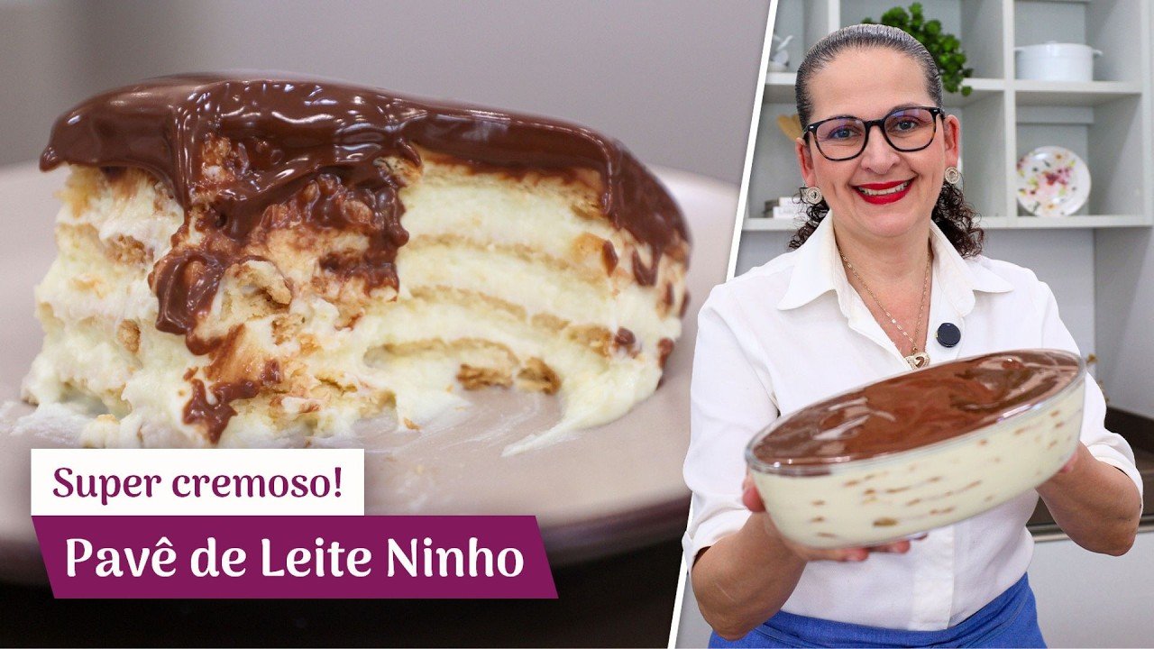 Como Fazer Pavê de Leite Ninho Super Cremoso e Fácil 
