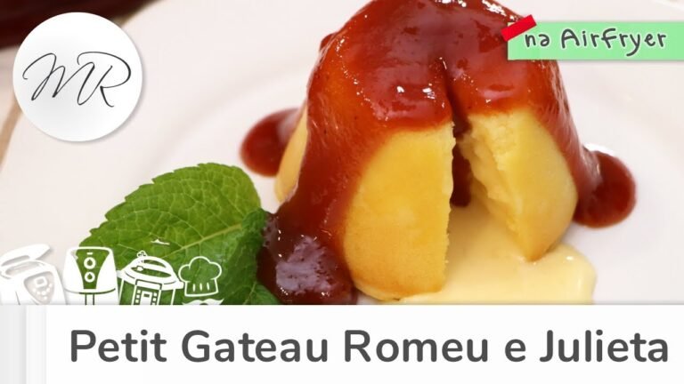 Petit Gâteau Romeu e Julieta na Air Fryer: Queijo com Goiabada Cremosa