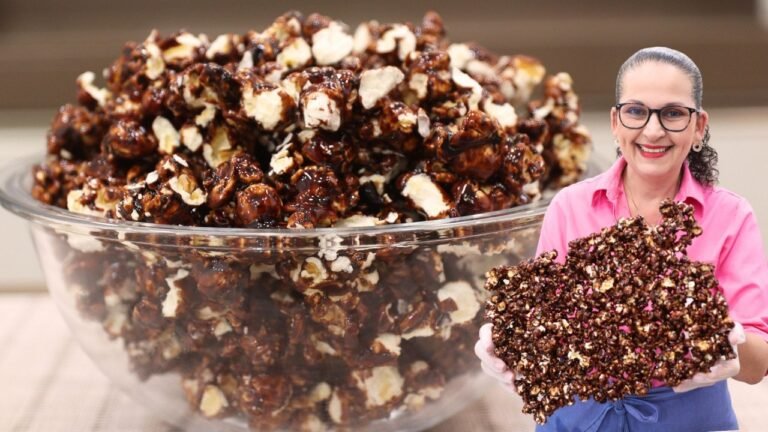 Como Fazer Pipoca de Chocolate Crocante com 3 Ingredientes