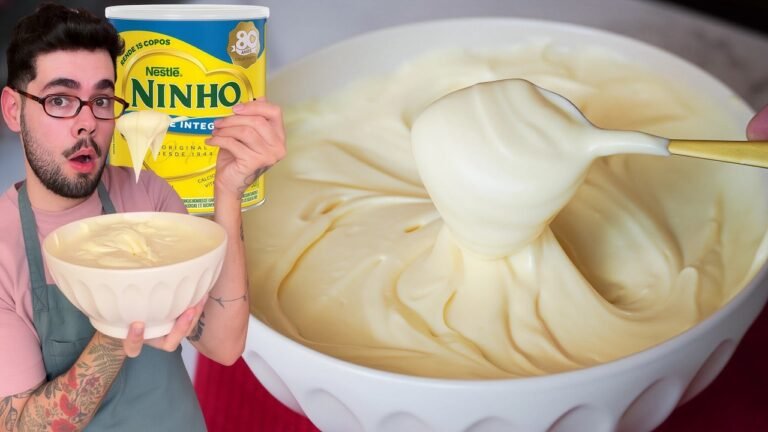 Como Fazer Recheio Mousse de Ninho Super Cremoso para Bolos e Tortas
