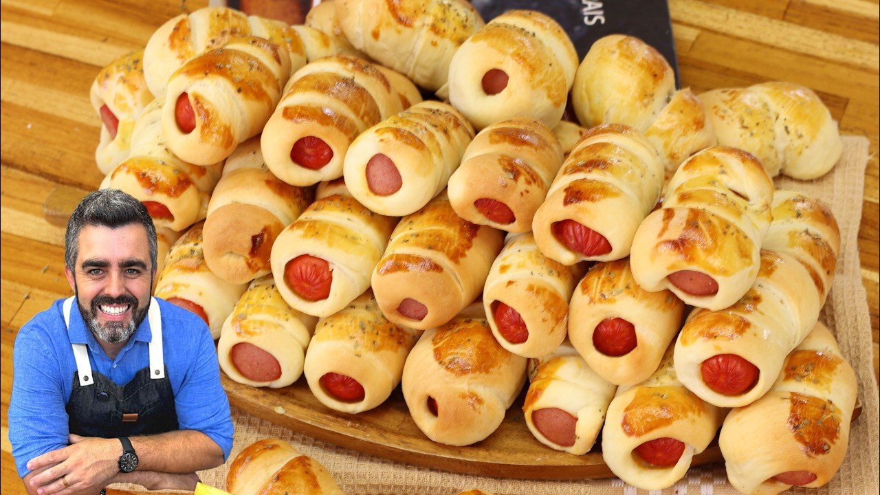 Enroladinho de Salsicha Fofinho e Fácil: Massa Caseira Perfeita para Lanches 