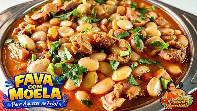 Fava com Moela na Panela de Pressão Cremosa e Sem Amargar