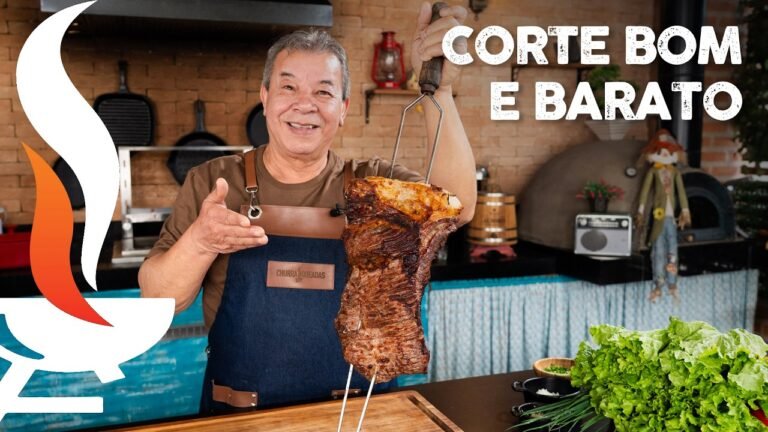 Ponta de Peito Macia no Churrasco com Mamão Verde e Farofa de Banana-da-Terra