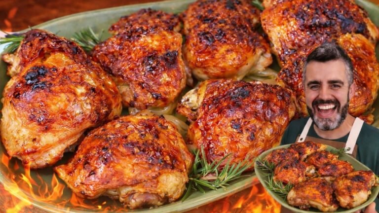 Sobrecoxa de Frango no Forno Super Crocante com Iogurte e Limão