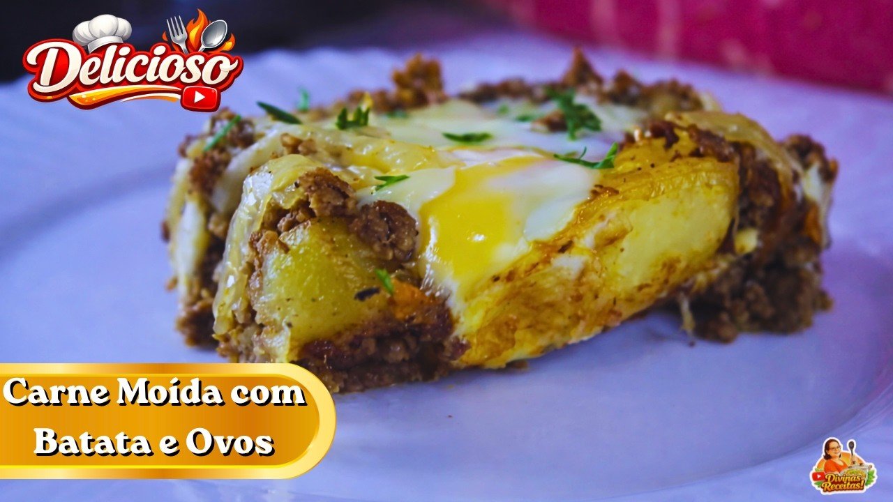Carne Moída com Batatas e Ovos Gratinada com Queijo: Receita Fácil e Suculenta 