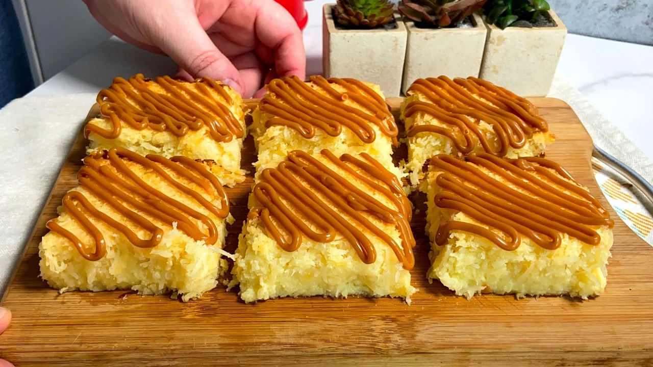 Cocada de Forno Cremosa com Doce de Leite 
