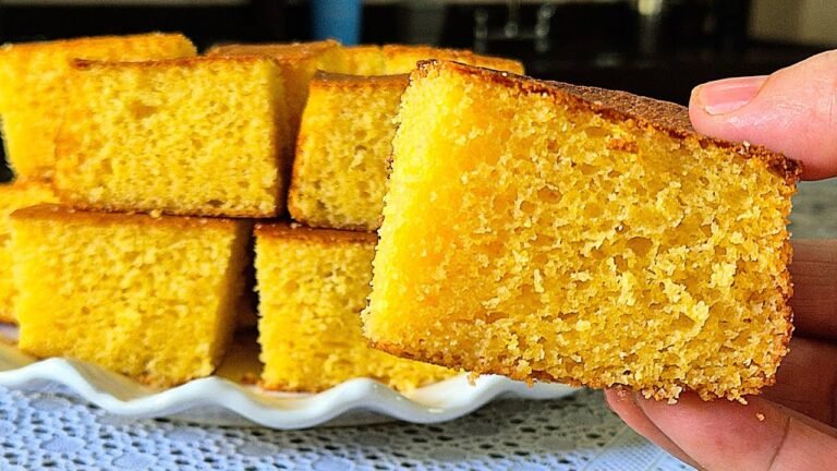 Como Fazer Bolo de Fubá Fofinho sem Trigo com Queijo Parmesão