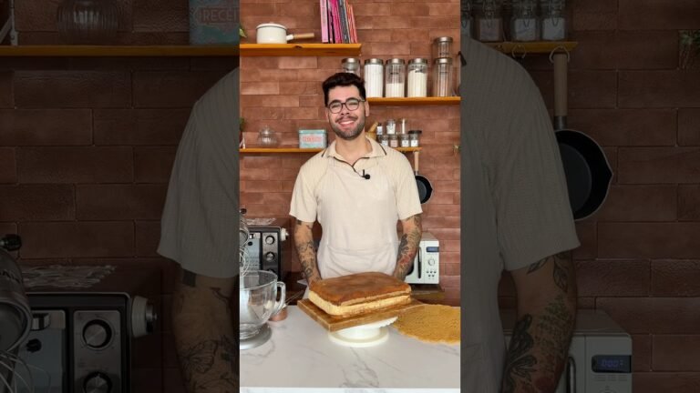 Como Fazer Bolo Pudim Cremoso com Doce de Leite e Calda Caramelizada