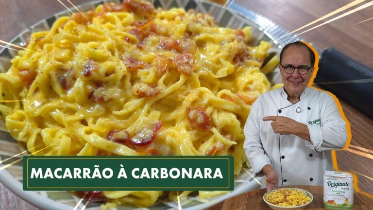 Como Fazer Macarrão à Carbonara Caseiro com Massa Fresca Perfeito