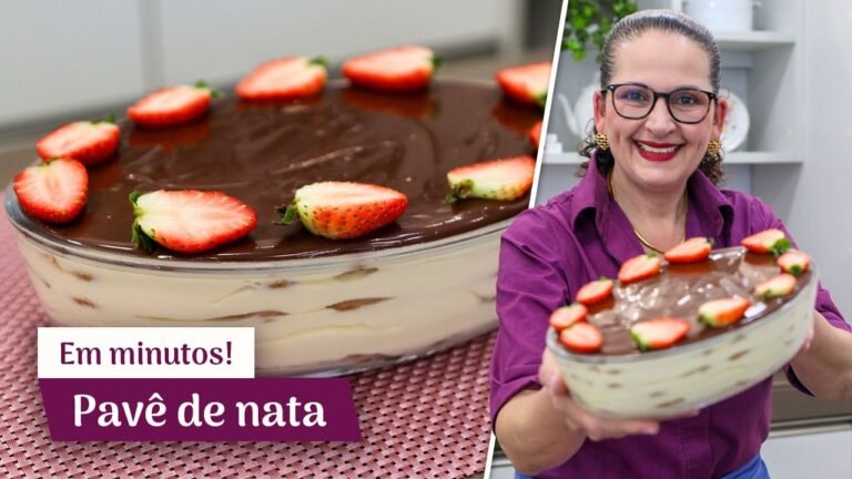 Como Fazer Pavê de Nata com Biscoito Maisena e Ganache Fácil e Cremoso