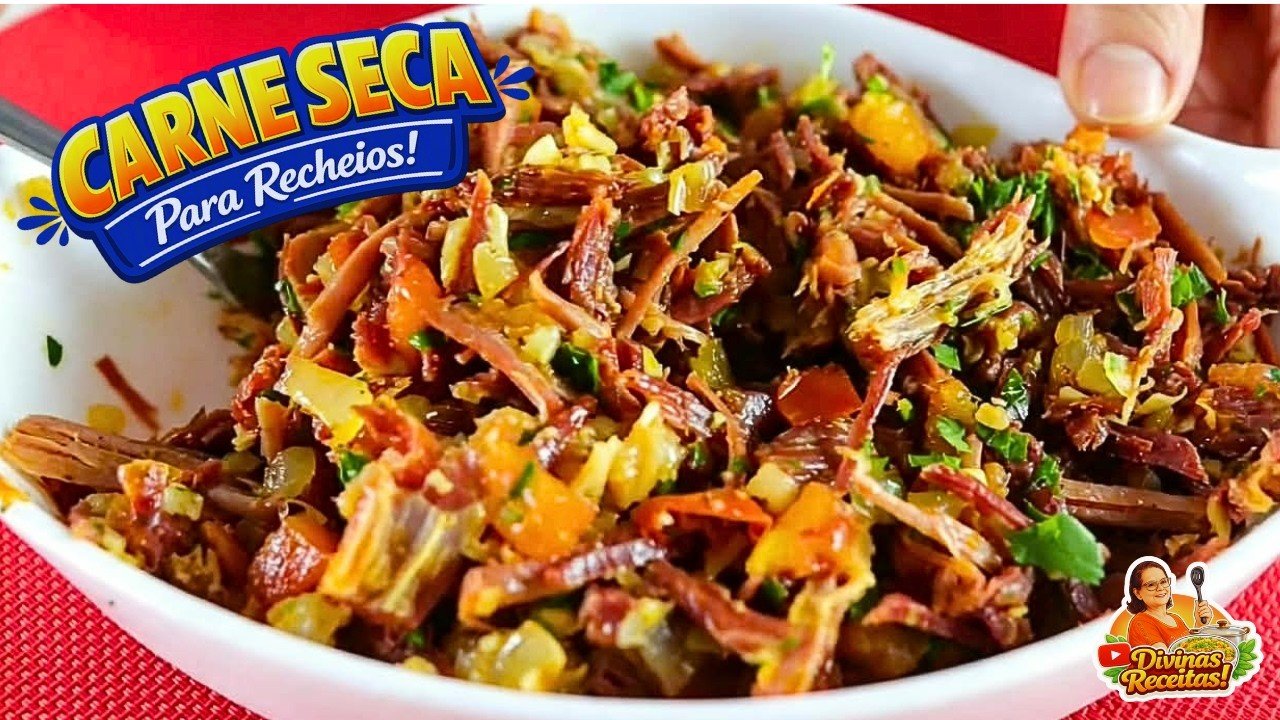 Como Fazer Recheio de Carne Seca para Pastéis, Tortas e Empadas 