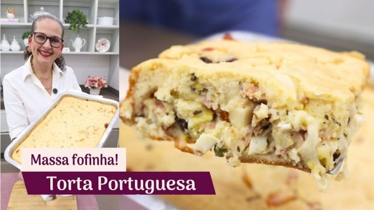 Como Fazer Torta Portuguesa de Liquidificador Fofinha e Fácil