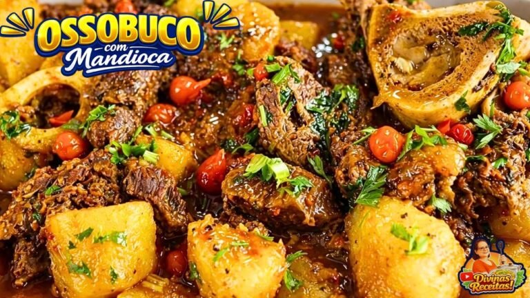 Ossobuco com Mandioca na Panela de Pressão: Carne Macia e Molho Saboroso