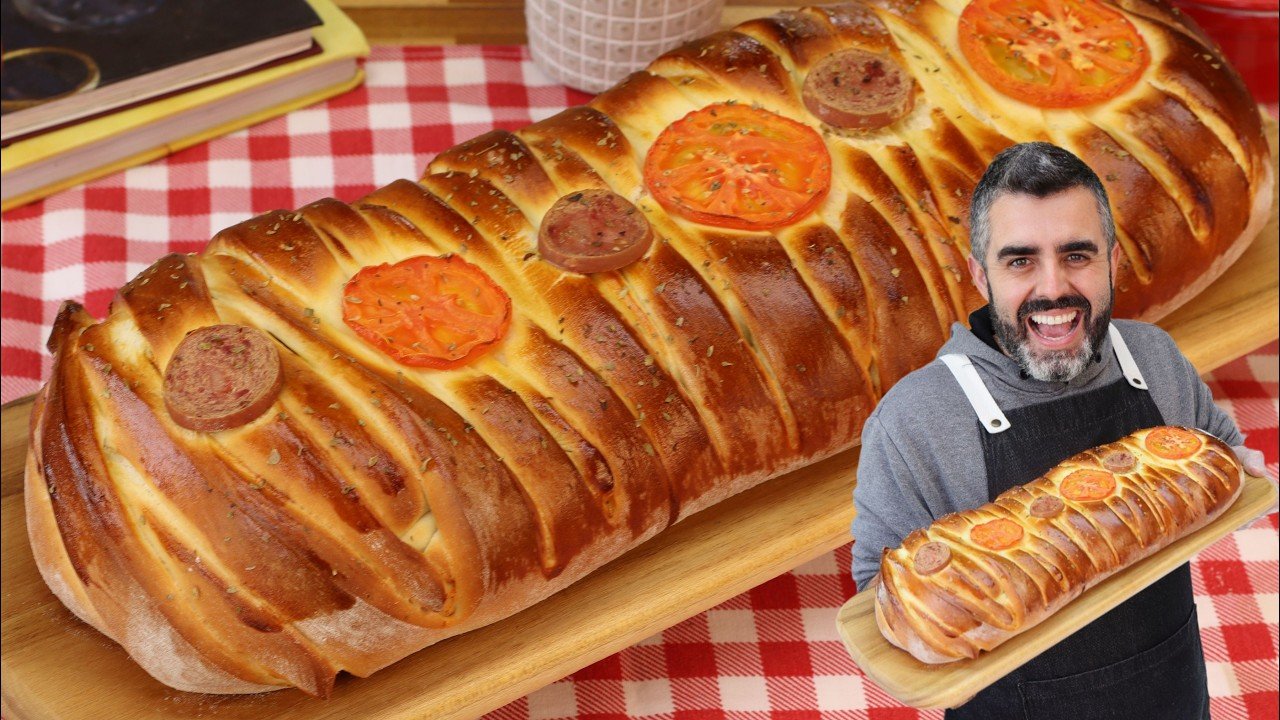 Pão Pizza Recheado com Massa de Batata: Fácil, Fofinho e Delicioso 