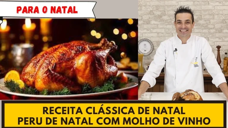 Peru Assado de Natal: No Vinho Branco e Dourado no Forno