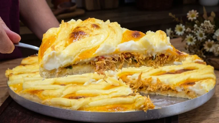 Torta Salgada Cremosa de Frango com Requeijão